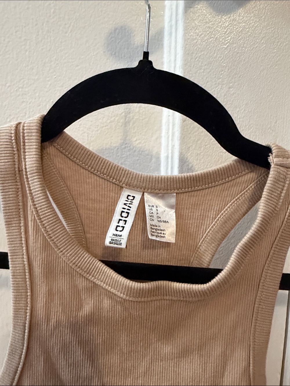 Beige Ribbed Tank Top - Unbranded - Picture 2 of 5